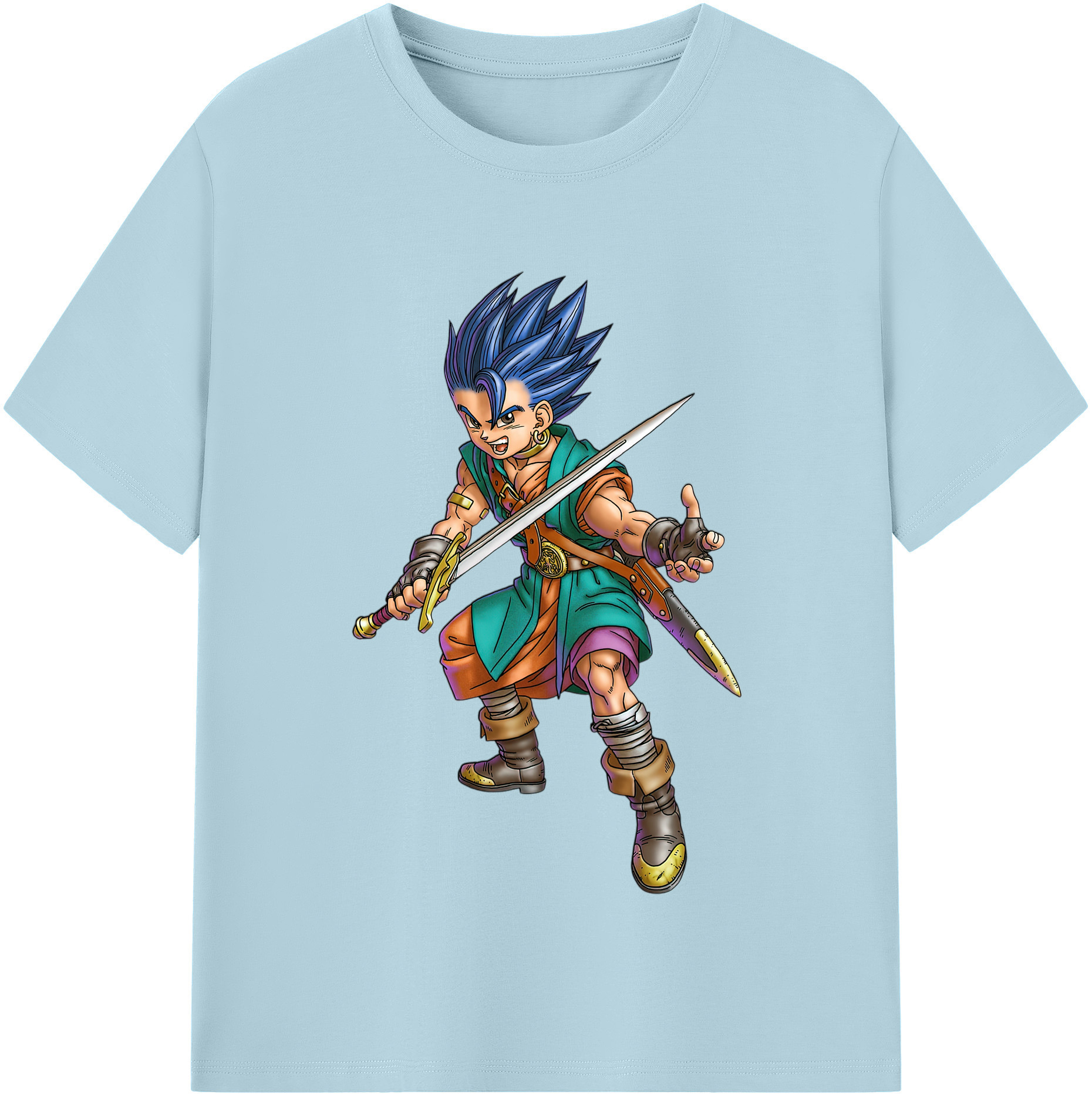 （画像用） ドラゴンクエスト Doragon Kuesuto Dragon Quest 綿100％半袖Tシャツ（フロントプリント）